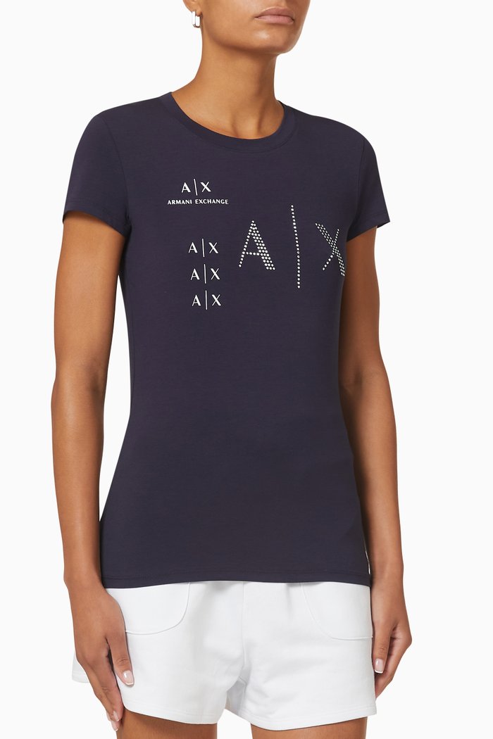 

AX T-shirt in Jersey, Blue