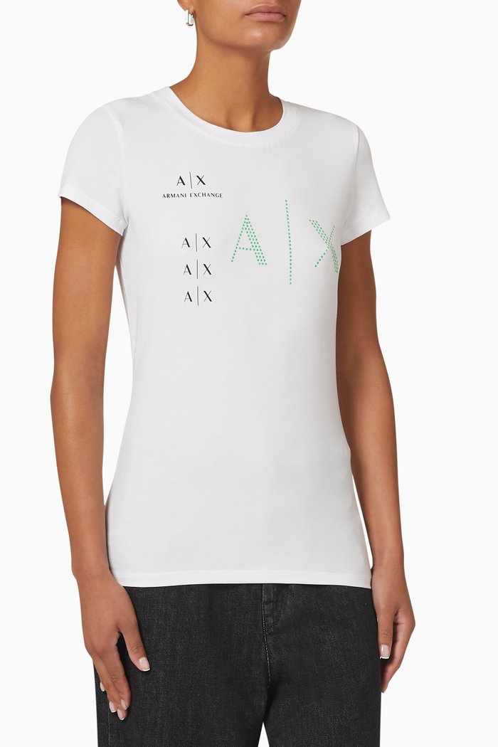 

AX T-shirt in Jersey, White