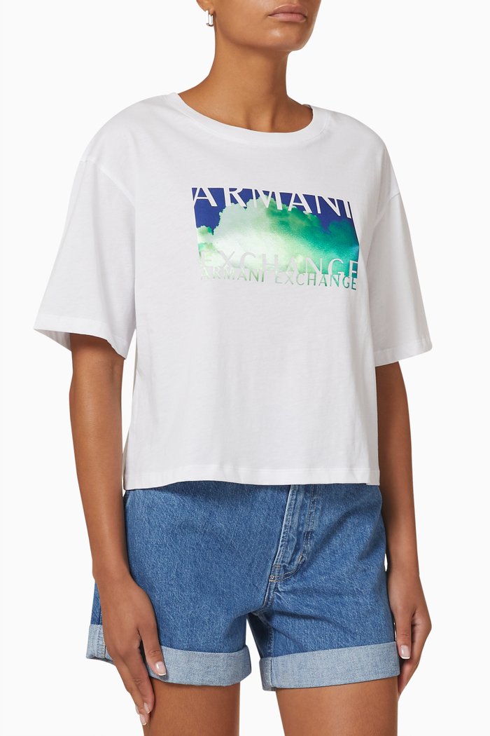 

Graphic AX Logo T-shirt in Cotton, White