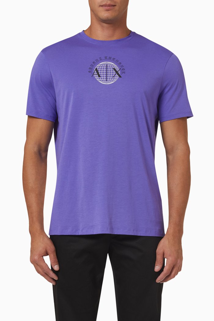 

Logo T-shirt in Cotton, Purple