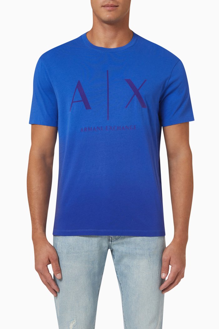 

T-shirt in Cotton Jersey, Blue