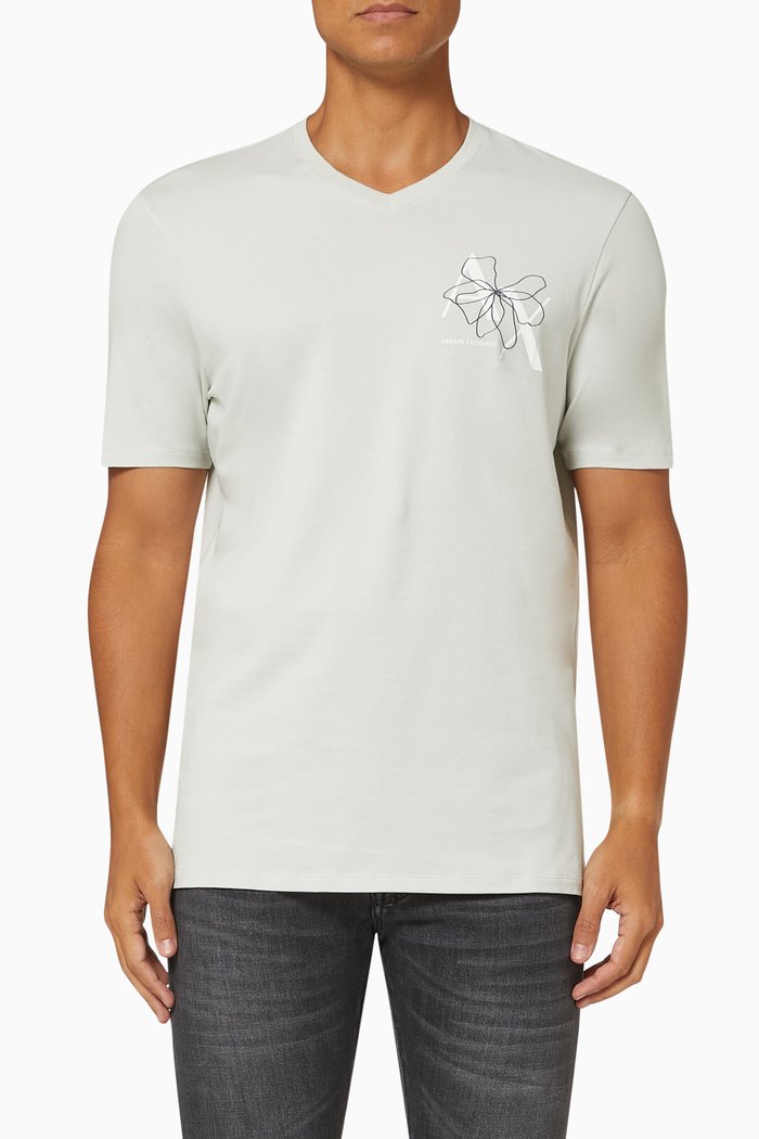 

Slim Fit T-shirt in Cotton Jersey, Grey