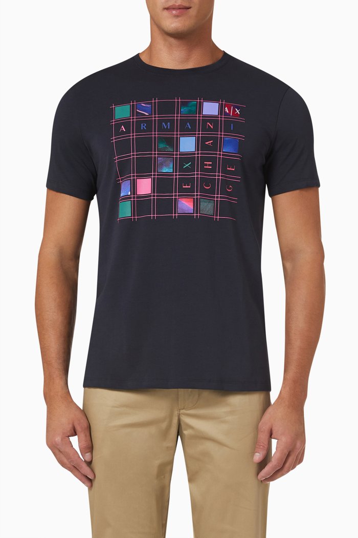 

Slim Fit T-shirt in Cotton Jersey, Blue