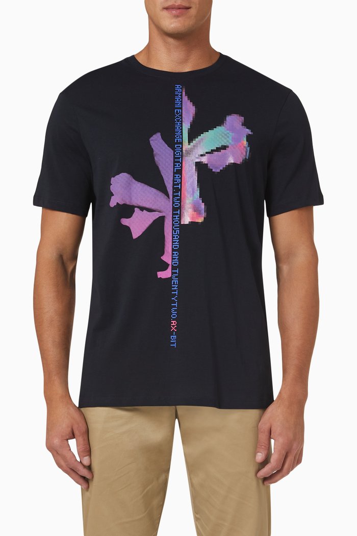 

Regular Fit T-shirt in Cotton Jersey, Blue
