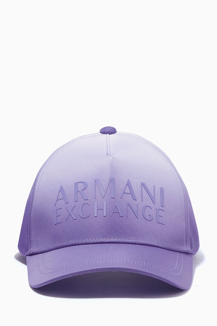 

Ombré Baseball Cap in Cotton, Purple