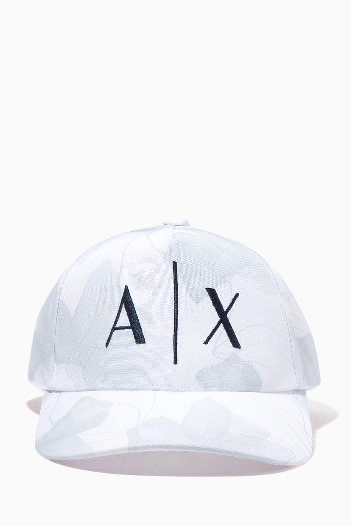 

Logo Baseball Cap in Cotton, White