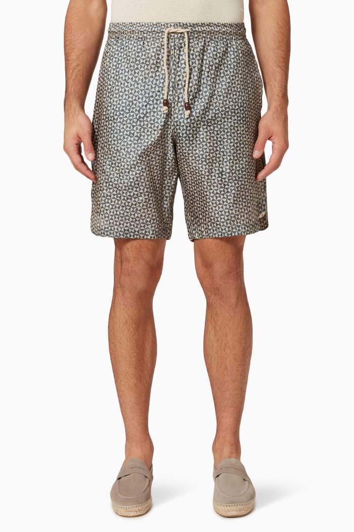

Hiri Shorts in Matte Silk, Blue