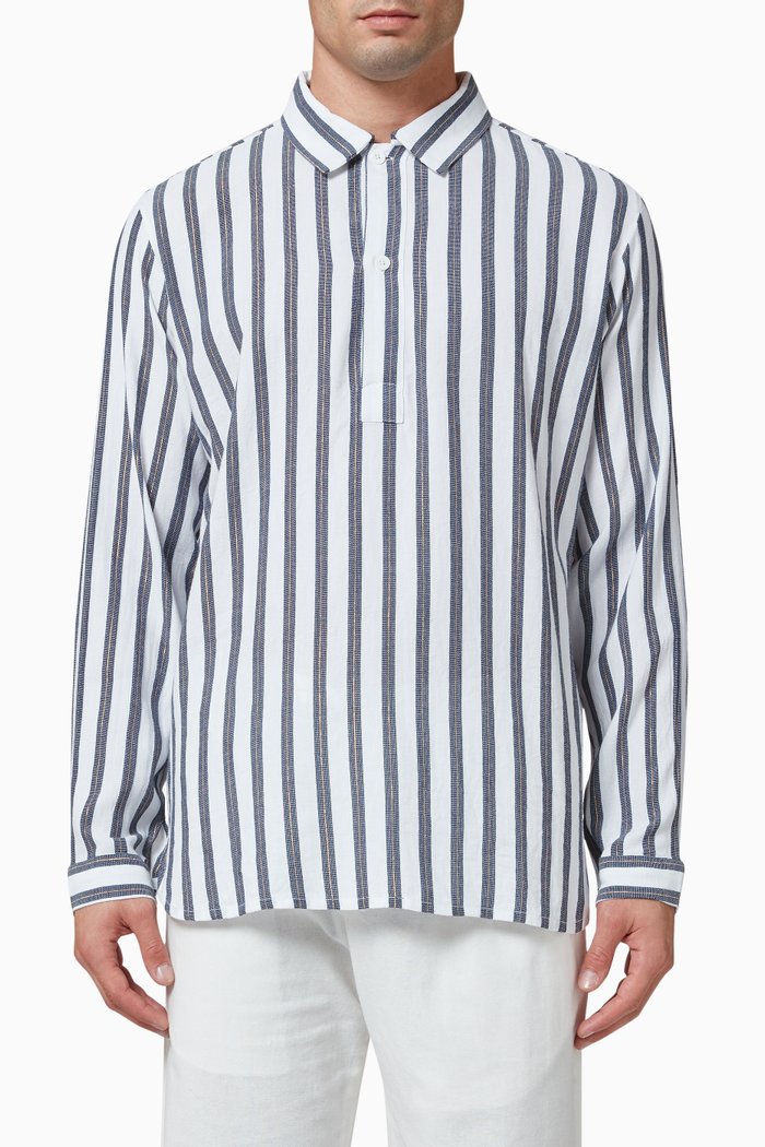 

Ornos Tunic Shirt in Cotton Lurex, White