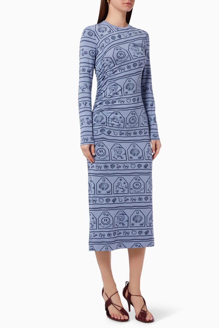 Software Isoli Midi Dress in Stretch Jersey, Blue