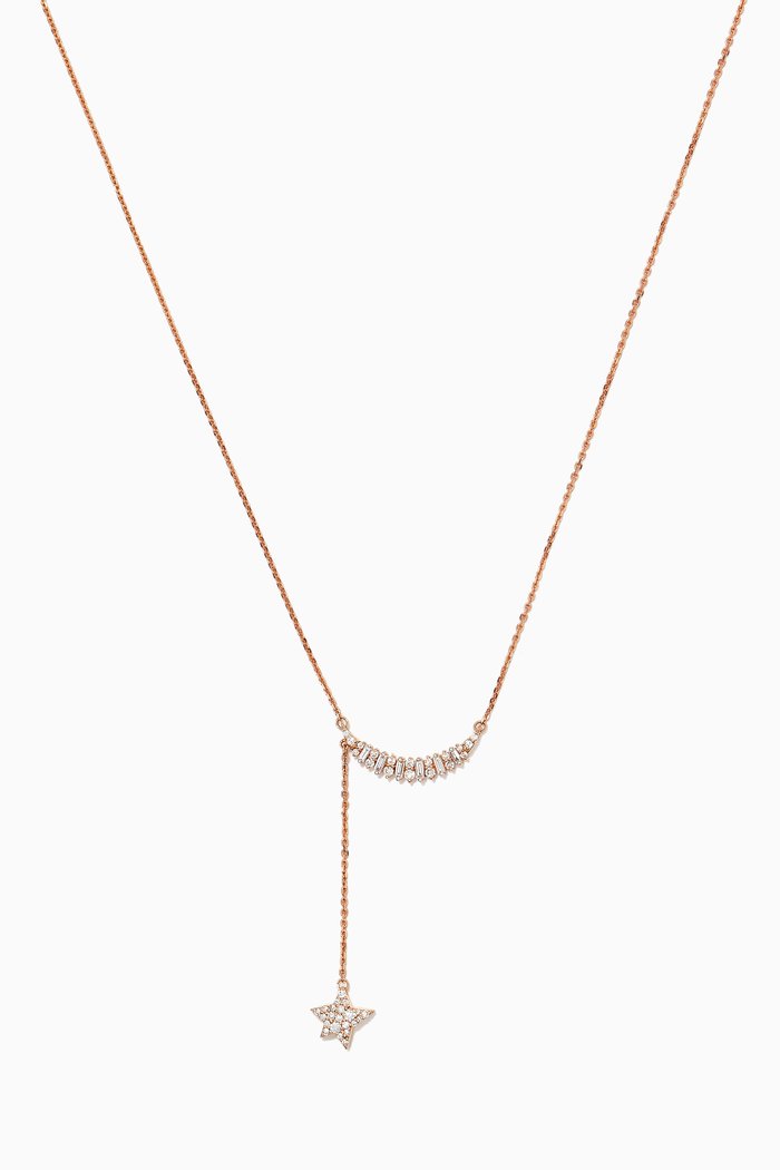 Sirius Star Diamond Pendant Necklace in 14kt Rose Gold