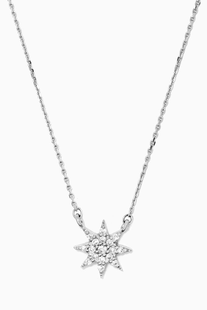 

Venus Star Diamond Pendant Necklace in 14kt White Gold, Silver