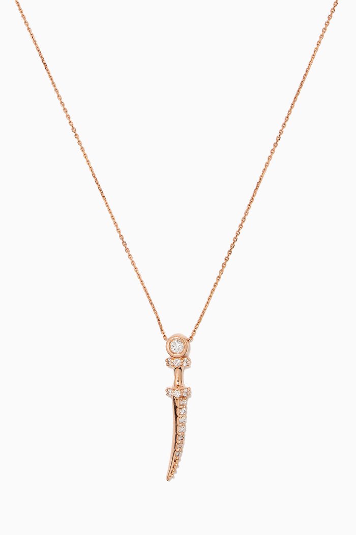 

Sword Diamond Pendant Necklace in 14kt Rose Gold