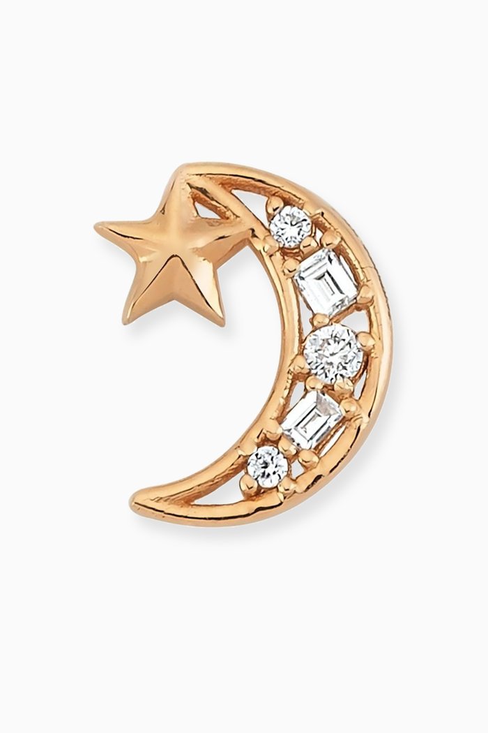 Sirius Star Single Earring in 14kt Rose Gold