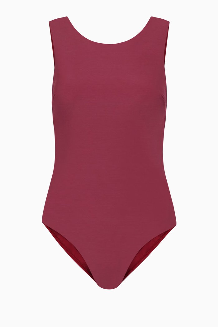 Avery Swimsuit in Sculpteur® Fabric, Red