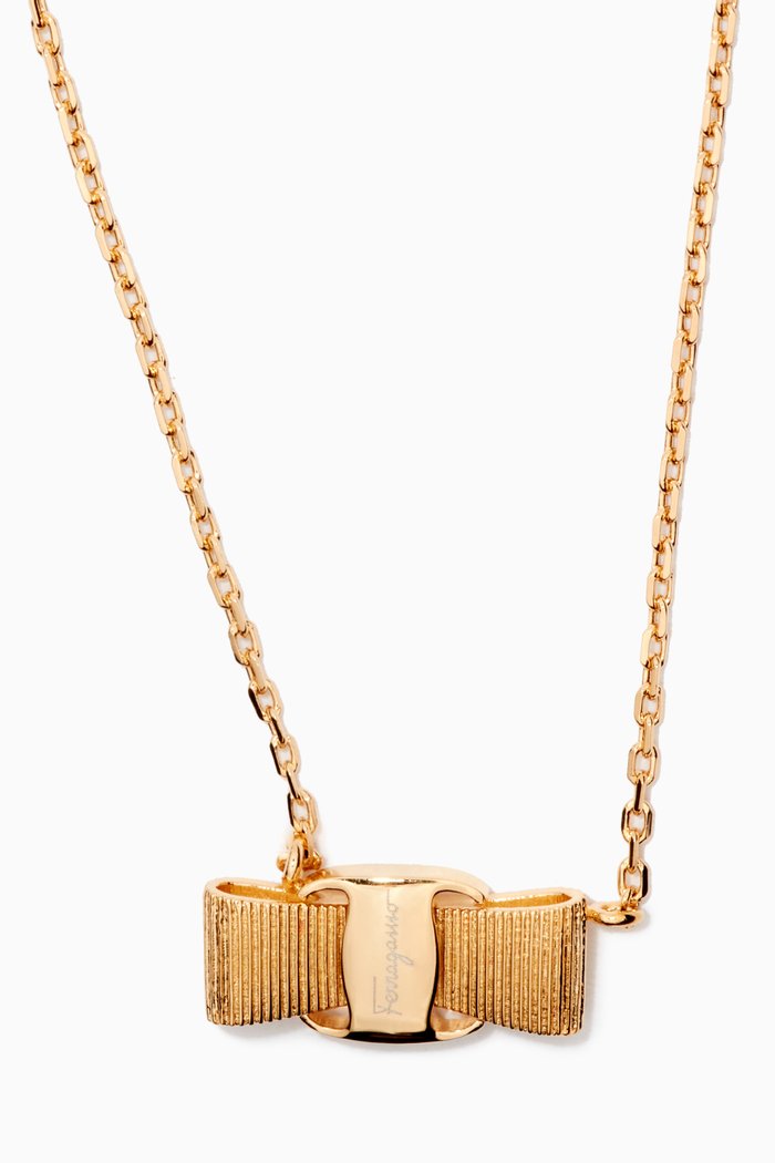 

Vara Bow Pendant Necklace, Yellow