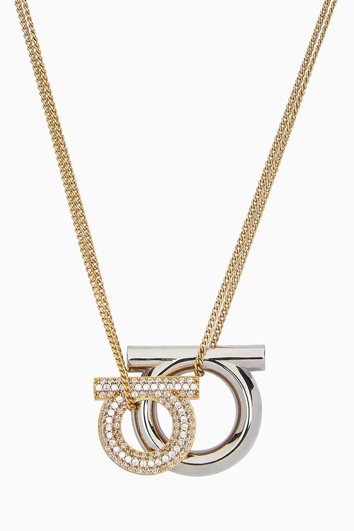 

Gancini Pendant Necklace, Multicolour