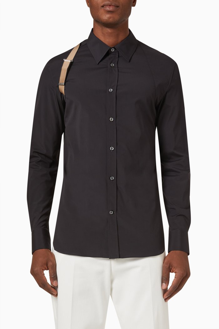 

Harness Shirt in Cotton Blend, White