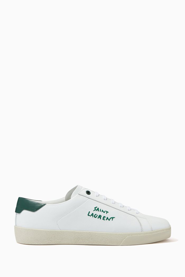 

Court Classic SL/06 Embroidered Sneakers in Leather, White
