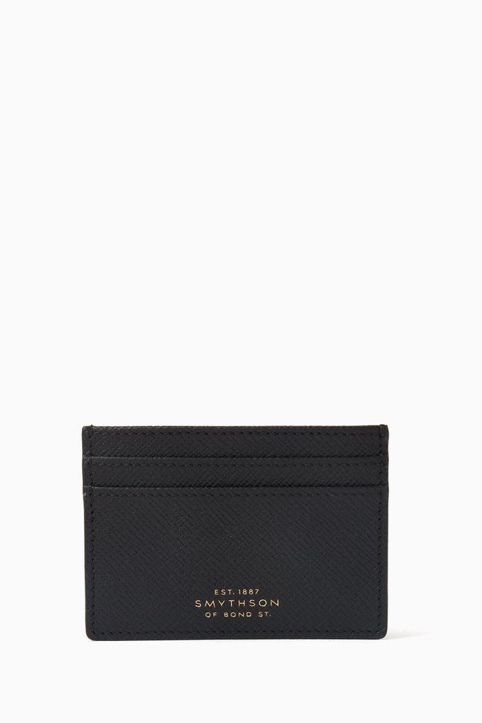 

Panama Card Holder in Crossgrain Leather, Black