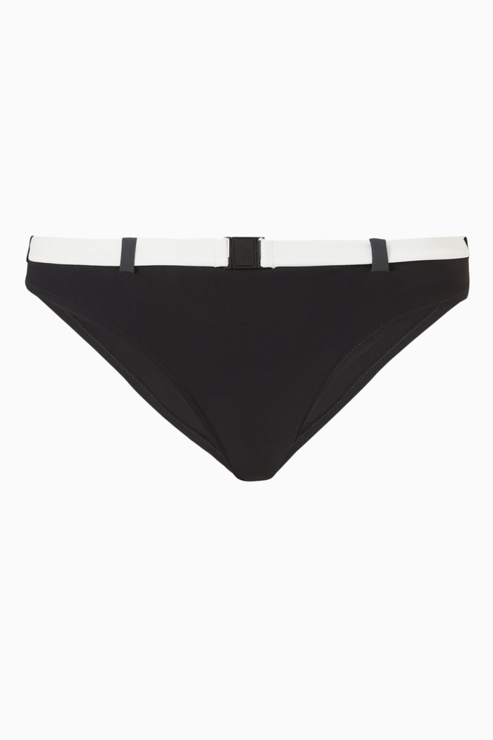 

Garda Belted Bikini Bottom, Black