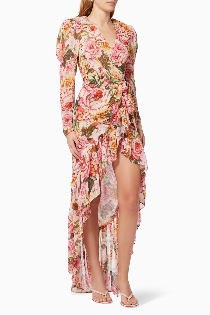 

Rosa Floral Wrap Dress, Pink
