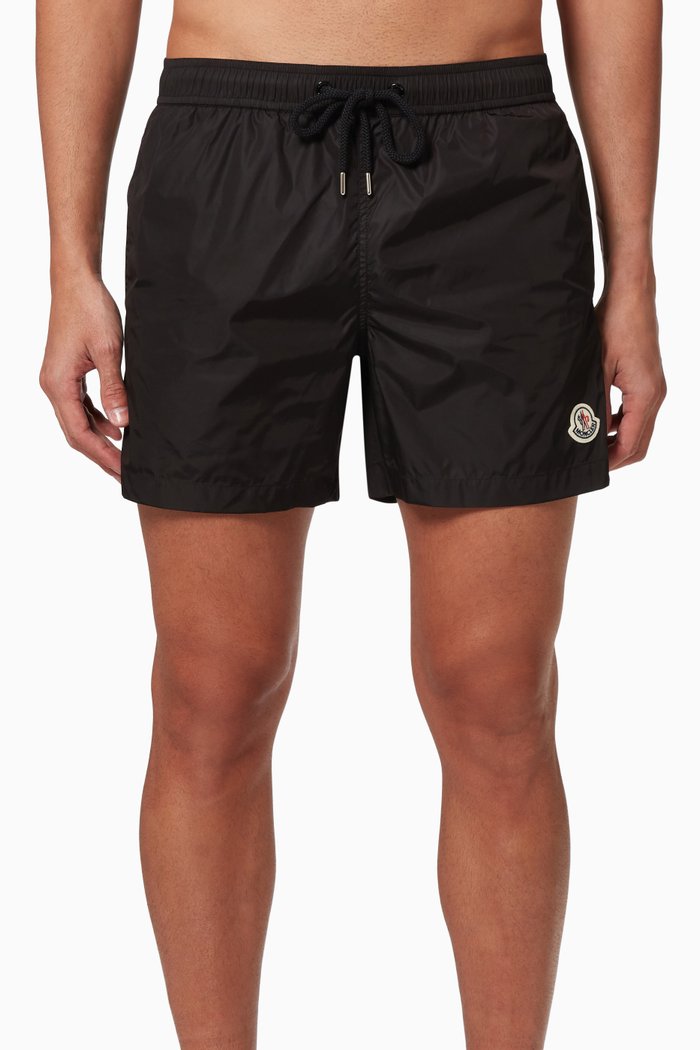 

Logo Swim Shorts in Technical Nylon, Black