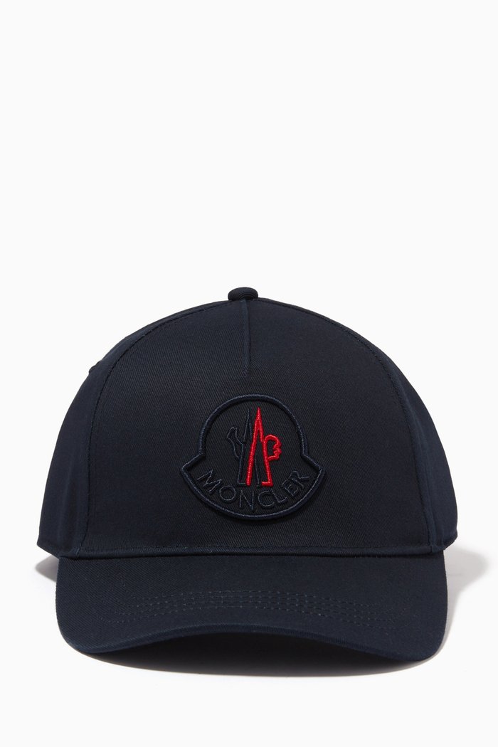Embroidered Baseball Cap in Cotton, Blue