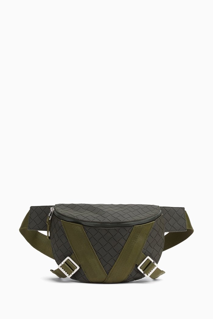 

Belt Bag in Intrecciato Rubber, Brown