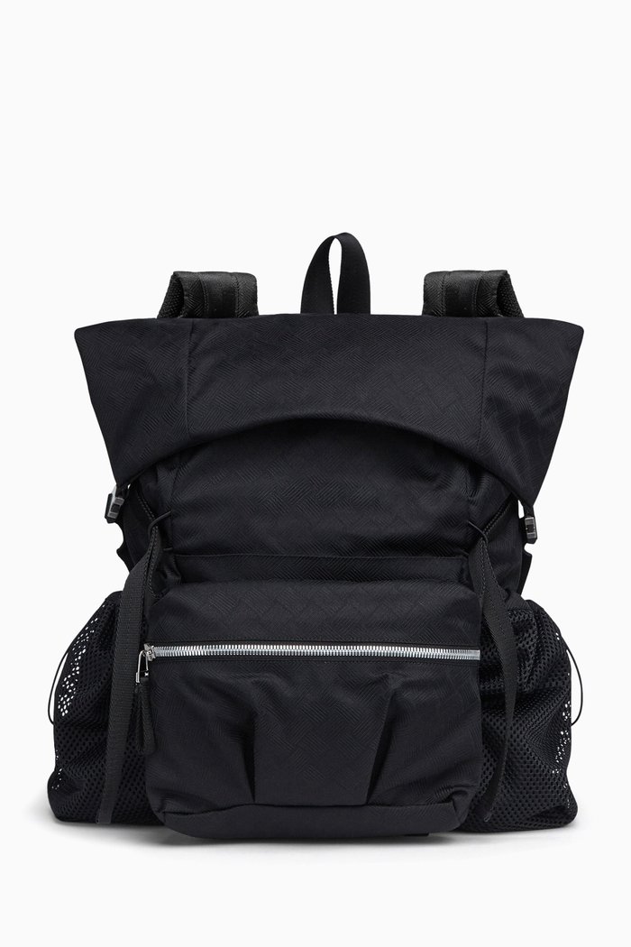 

Backpack in Jacquard Nylon, Black