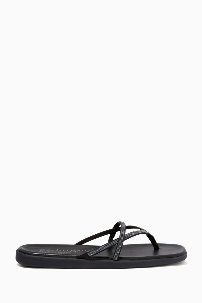 

Poppy Flats in Crystal Silk Satin, Black