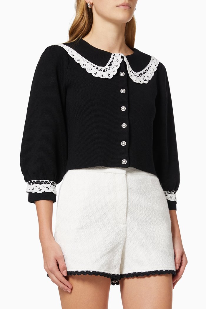 

Miranda Cardigan in Stretch Knit, Black