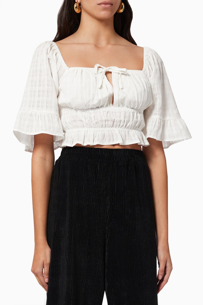 

Matisse Peasant Top in Cotton, White