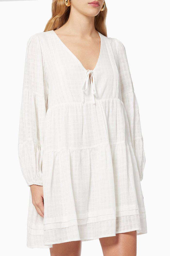 

Matisse Mini Smock Dress in Cotton, White