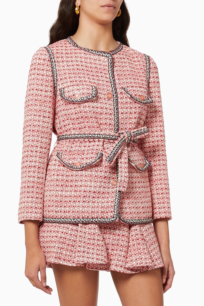 

Tailored Jacket in Tweed, Pink