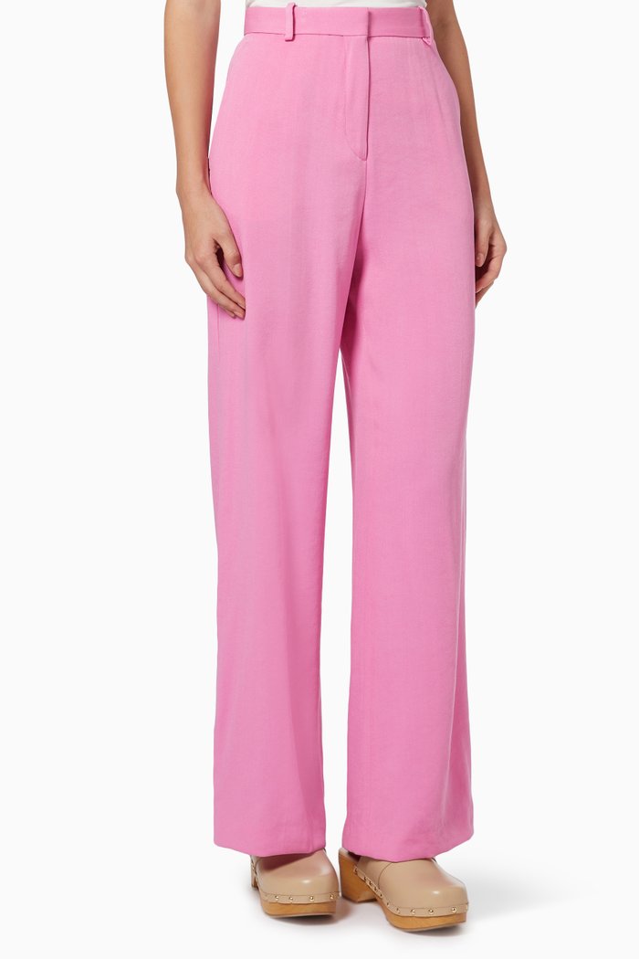 

Floaty Suit Trousers in Viscose, Pink