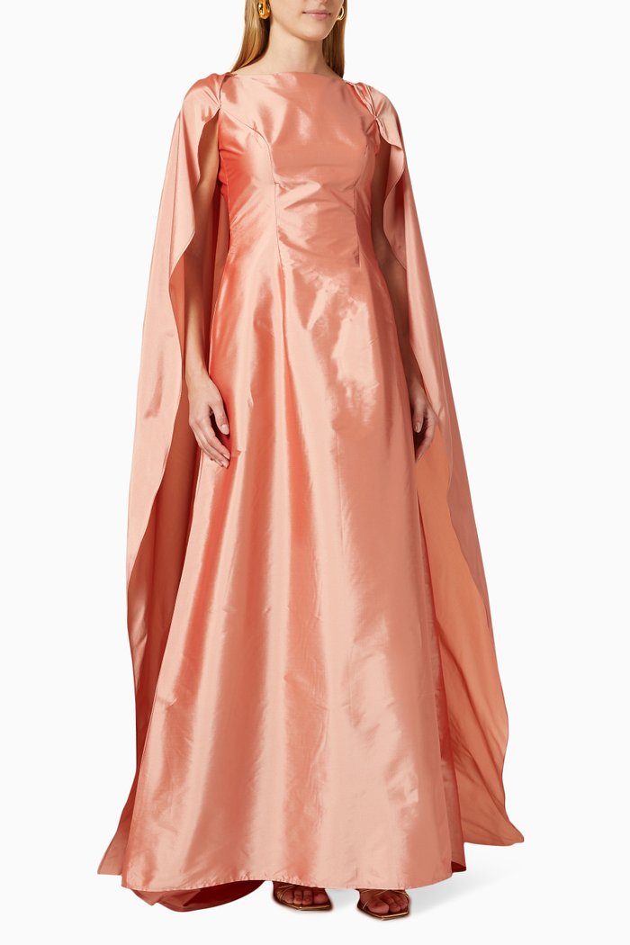 

Cape Gown in Taffeta, Pink