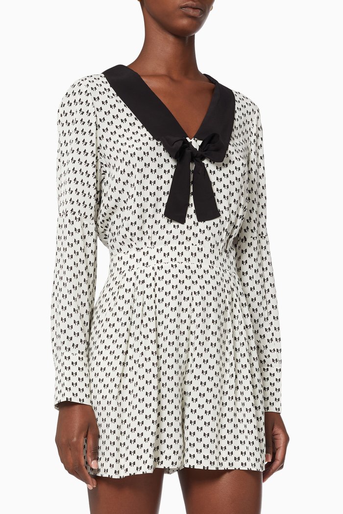 

Istel Playsuit in Viscose, White
