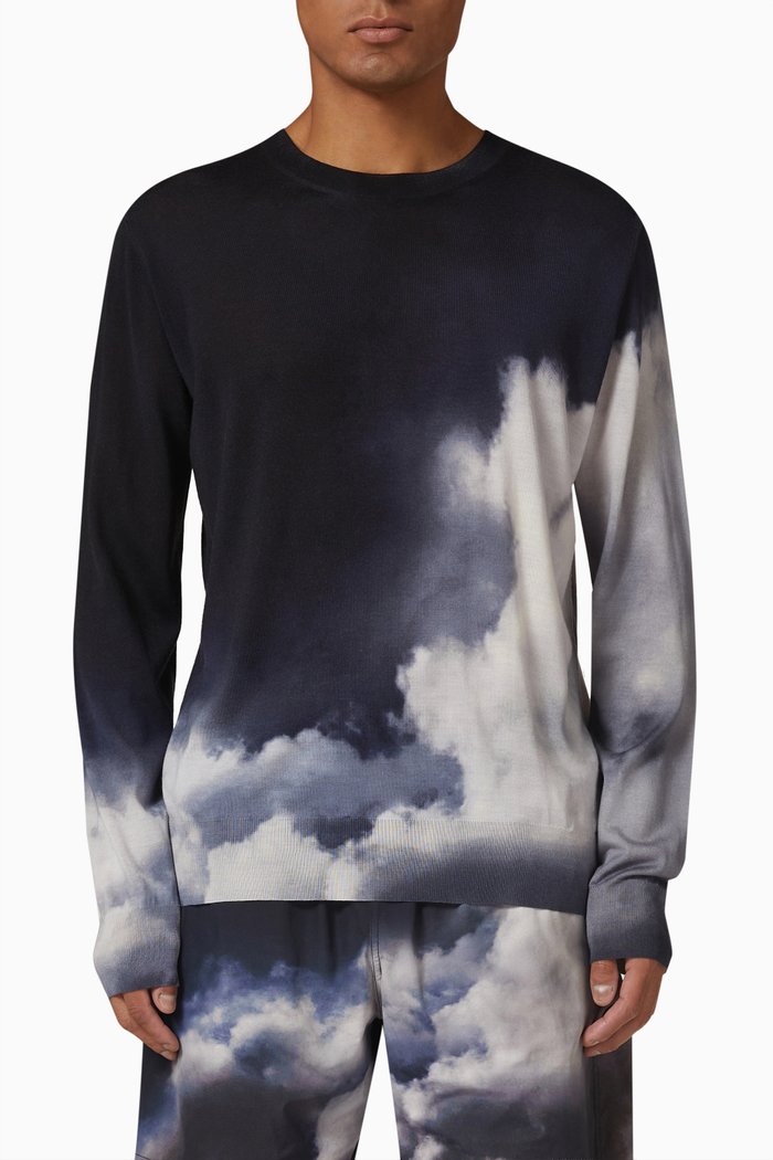 

Pullover in Wool Blend, Blue