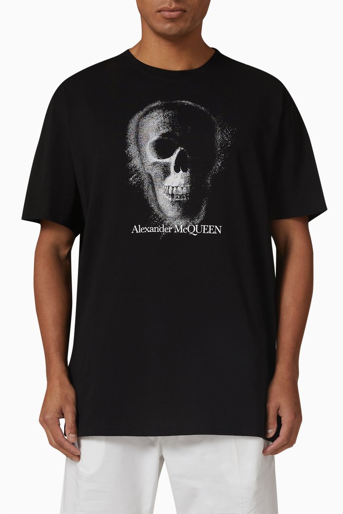 

Graphic Print T-shirt in Cotton Jersey, White