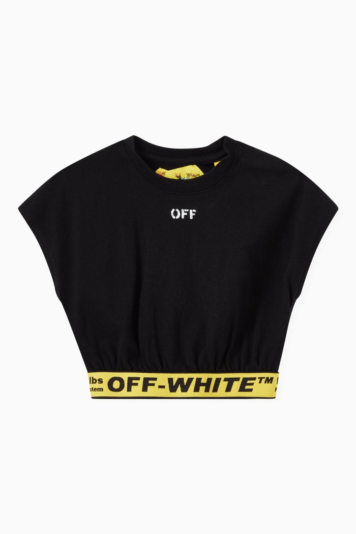 

Logo Industrial Cropped T-shirt, Black
