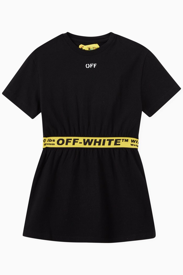 

Industrial Logo Dress in Cotton, Black