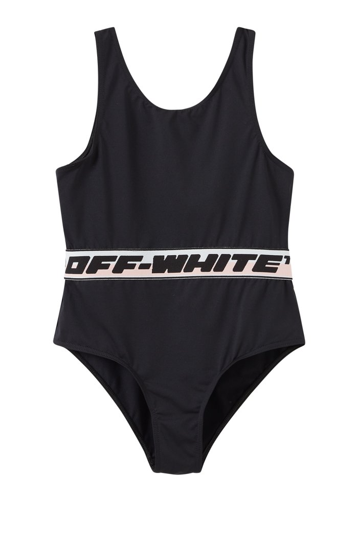 

Logo Band One-piece Swimsuit, Black