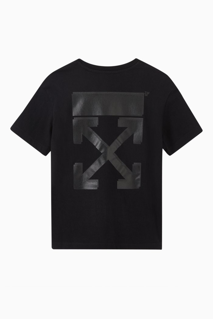 

Rubber Arrows T-shirt in Cotton Jersey, Black