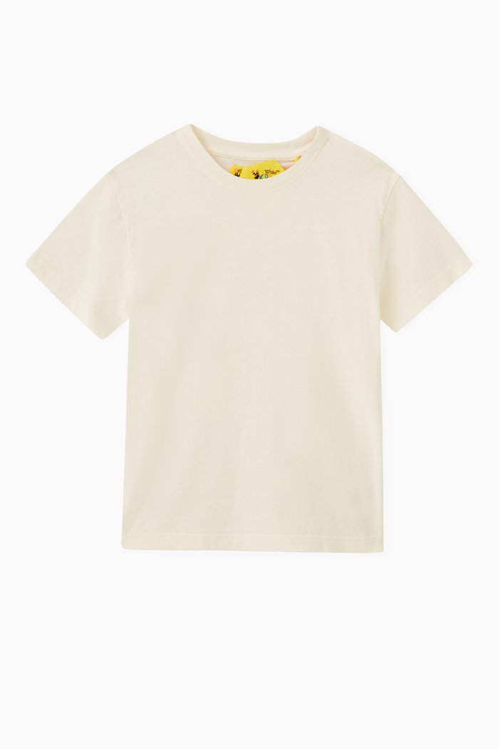 

Rubber Logo Motif T-shirt in Cotton, White
