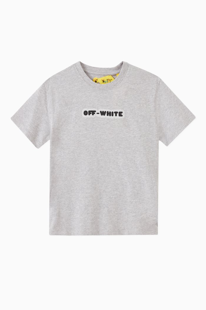 

Rounded Layer Logo T-shirt in Cotton Jersey, Grey