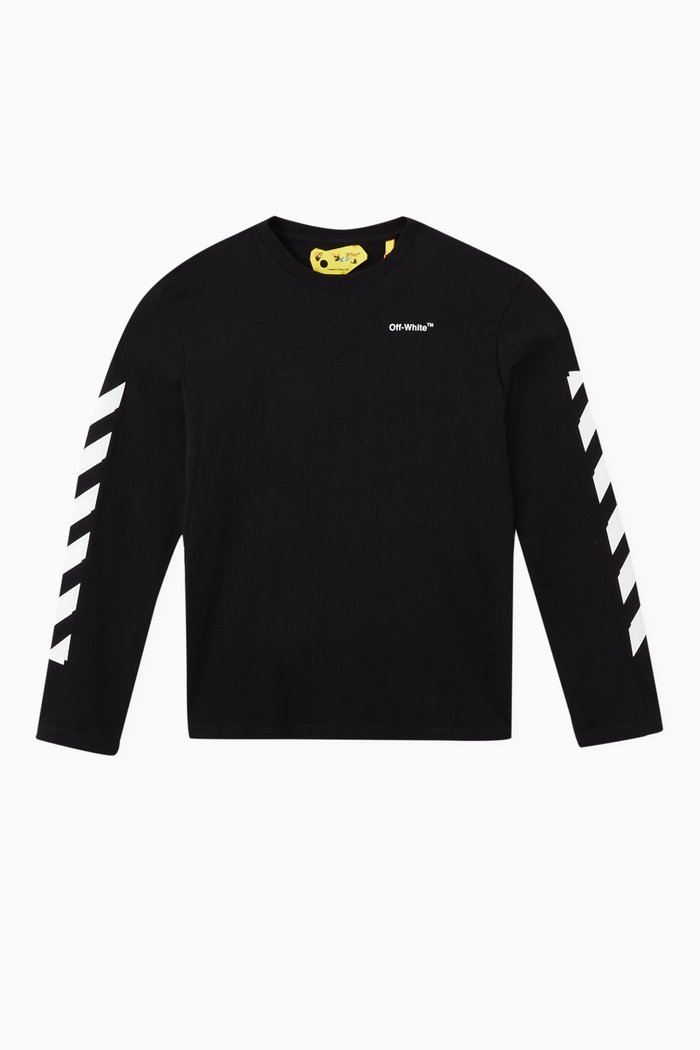 

Logo Print Long Sleeved T-shirt, Black