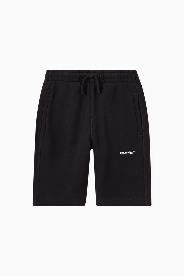 

Logo Print Shorts in Cotton, Black