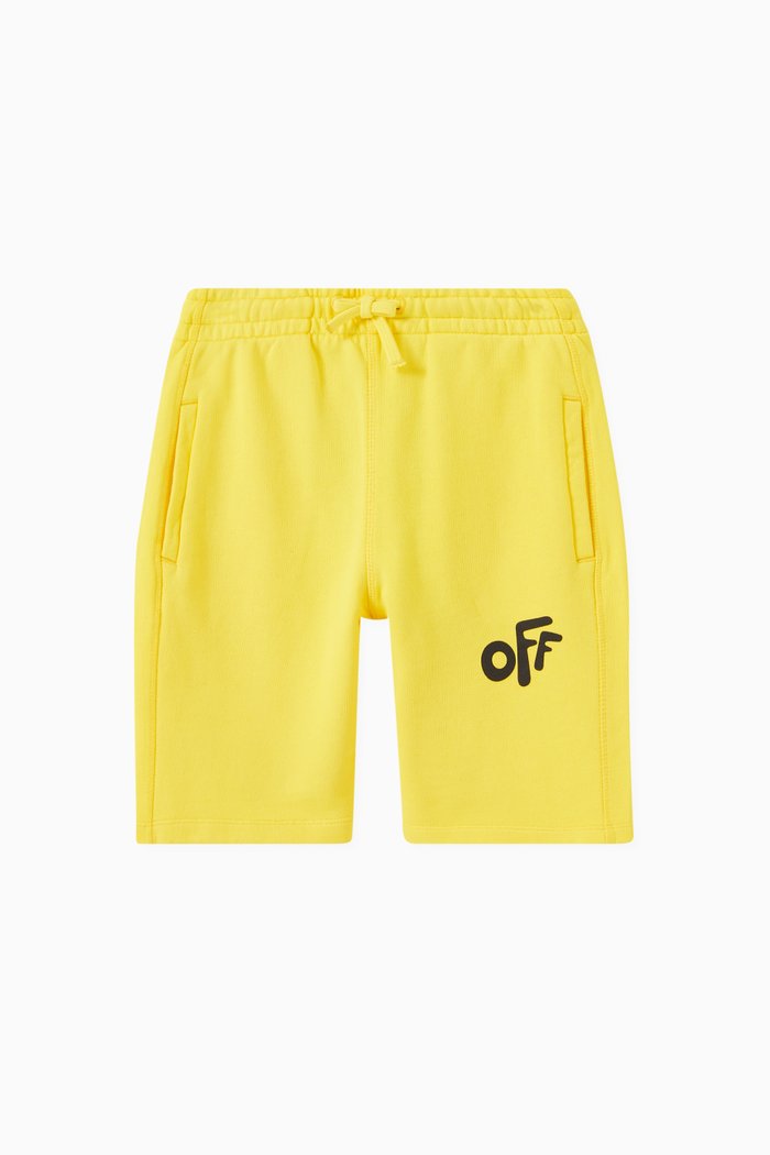 

Rounded Logo Shorts in Cotton Jersey, Yellow