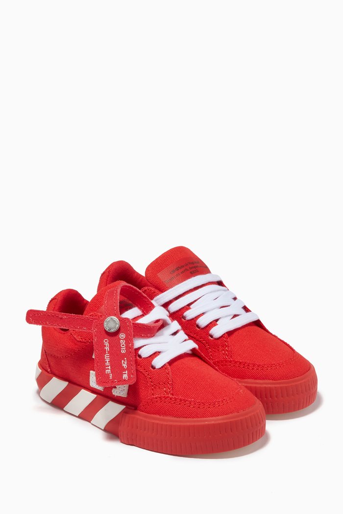 Low Vulcanized Sneakers, Red