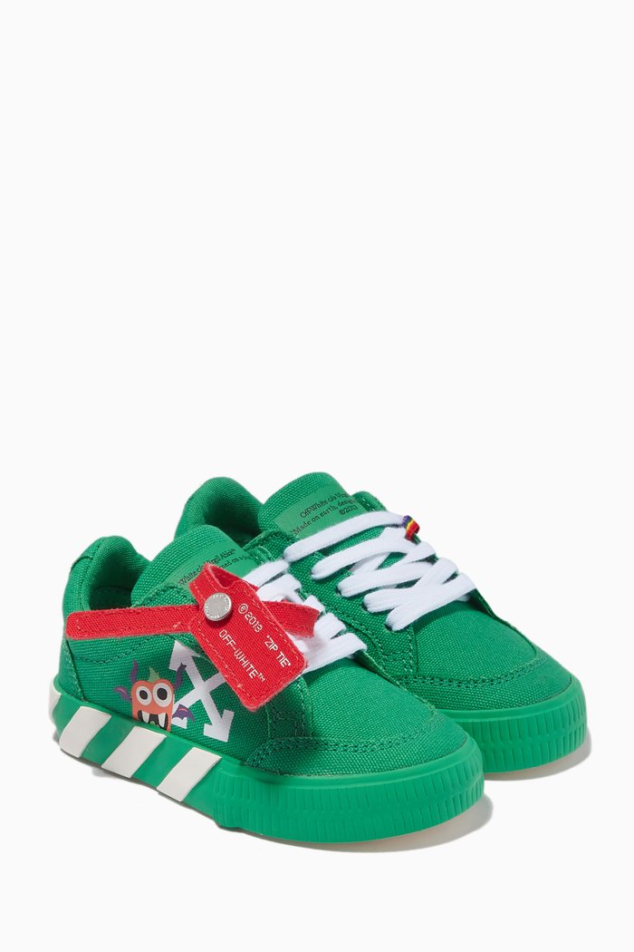 

Monster Logo Low Vulcanized Sneakers, Green